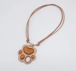 handmade leather necklace, kitty paw necklace, eyeglass strap