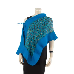 Linked turquoise scarf #148-74